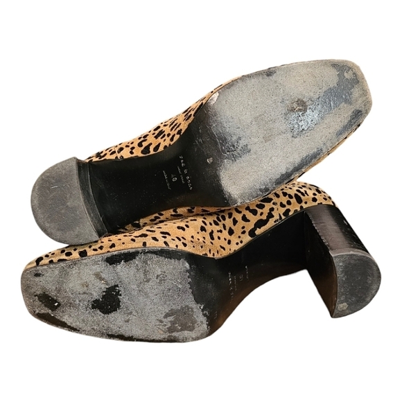 Rag & Bone Boots Alsen Flocked Suede Ankle Chelsea Cheetah Print Size 40 - Picture 10 of 12